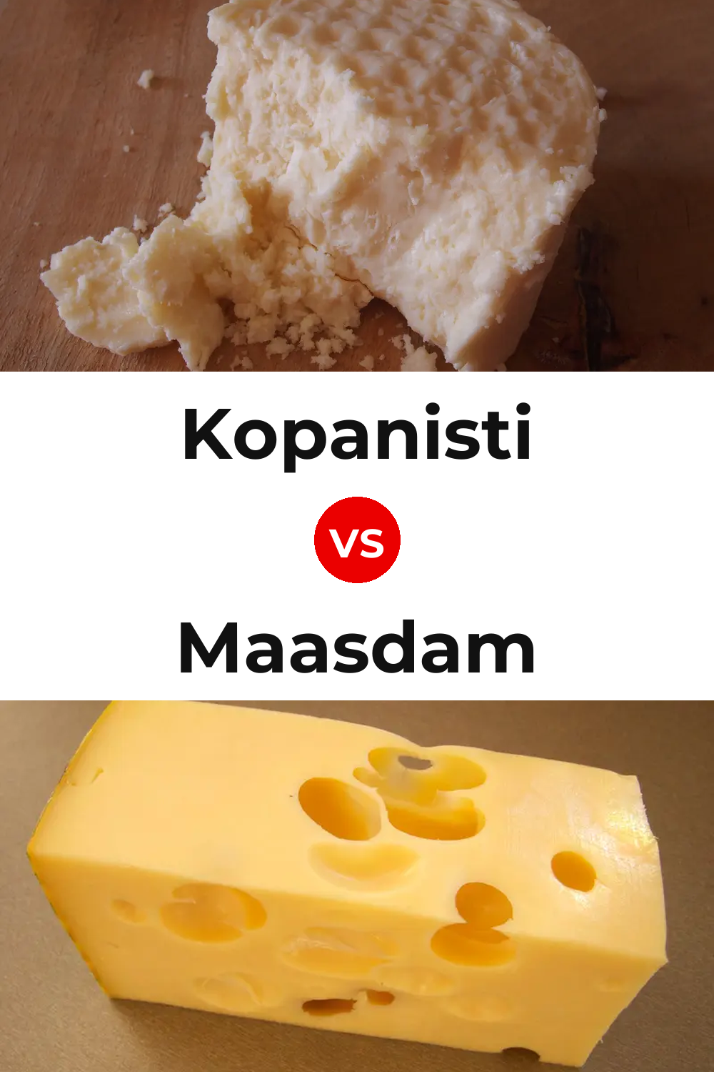 Kopanisti Cheese vs Maasdam Cheese Pinterest comparison