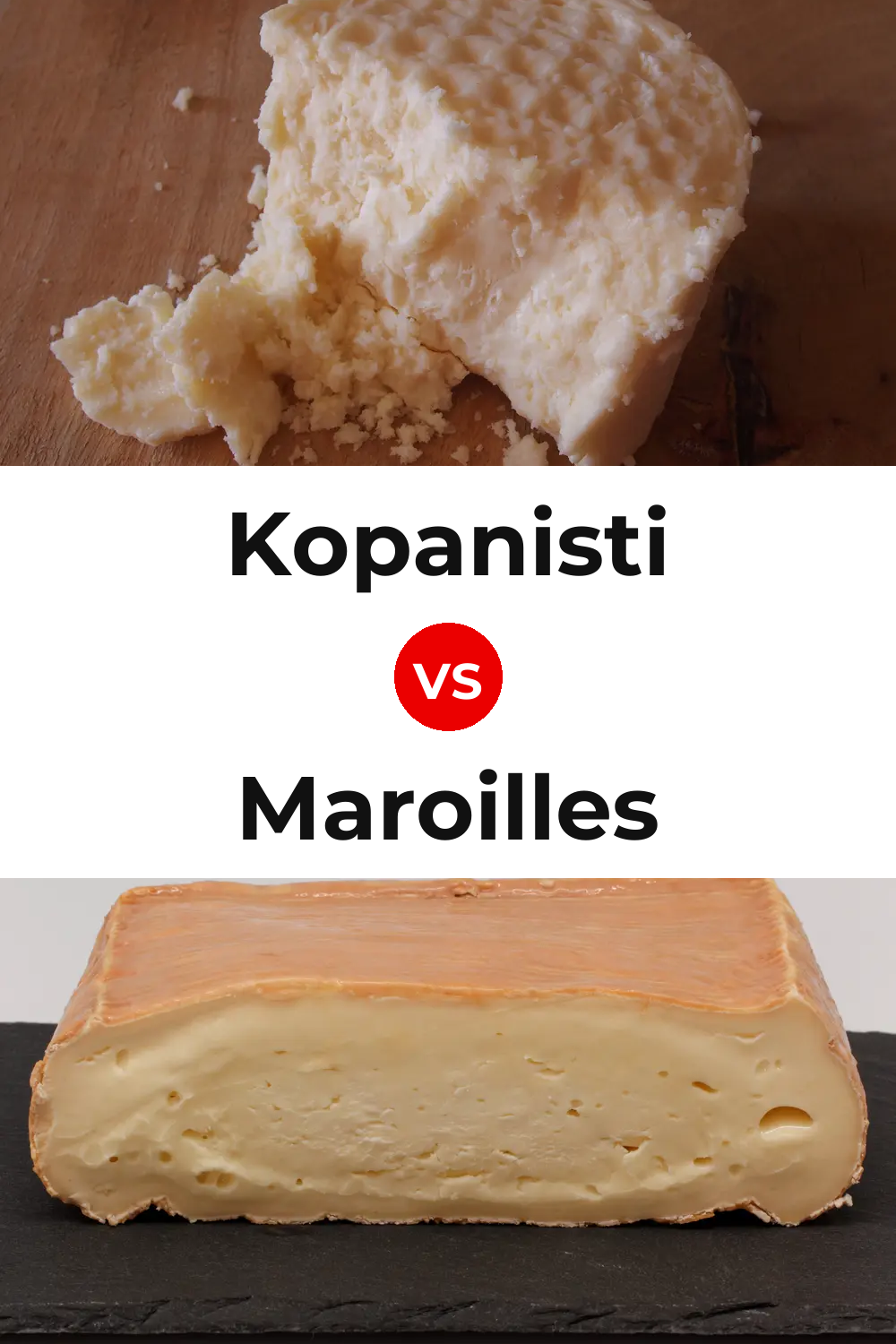 Kopanisti Cheese vs Maroilles Cheese Pinterest comparison