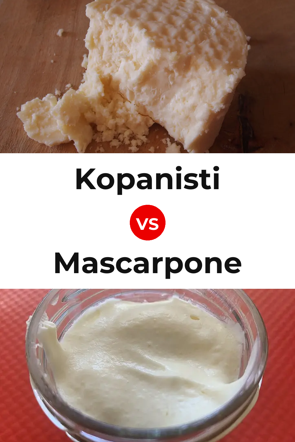 Kopanisti Cheese vs Mascarpone Cheese Pinterest comparison