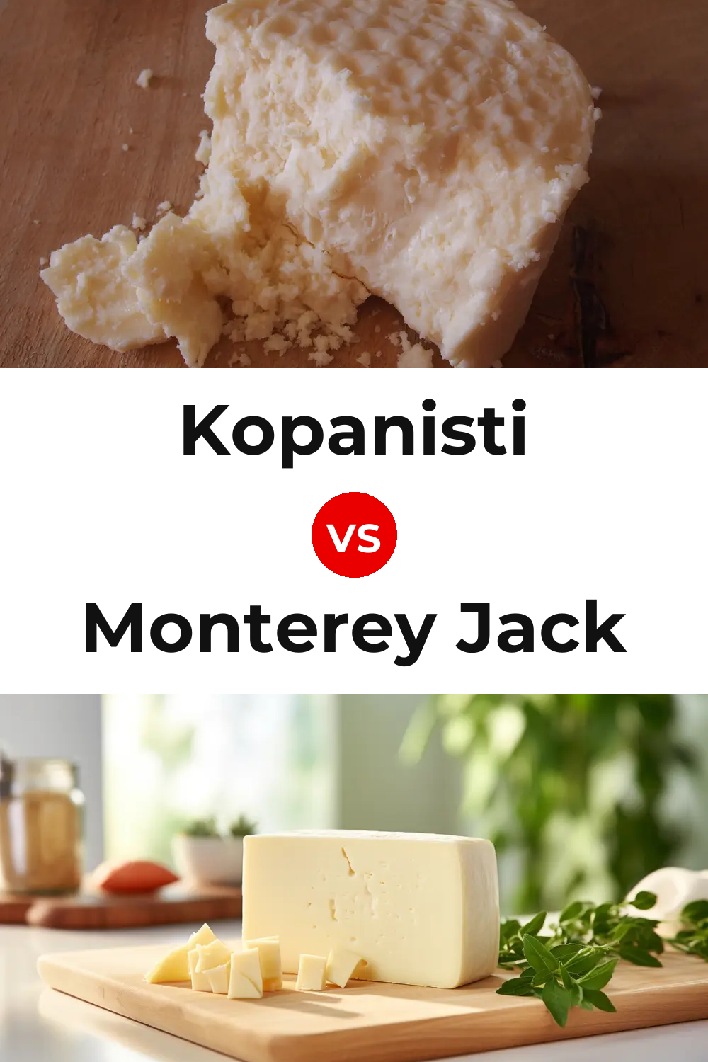 Kopanisti Cheese vs Monterey Jack Cheese Pinterest comparison