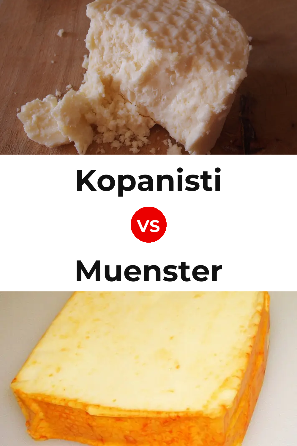 Kopanisti Cheese vs Muenster Cheese Pinterest comparison