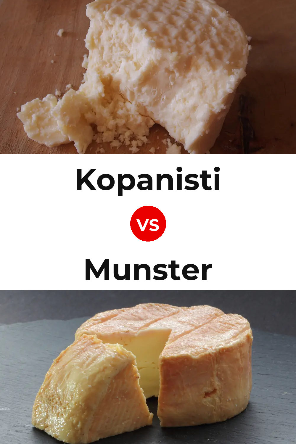 Kopanisti Cheese vs Munster Cheese Pinterest comparison