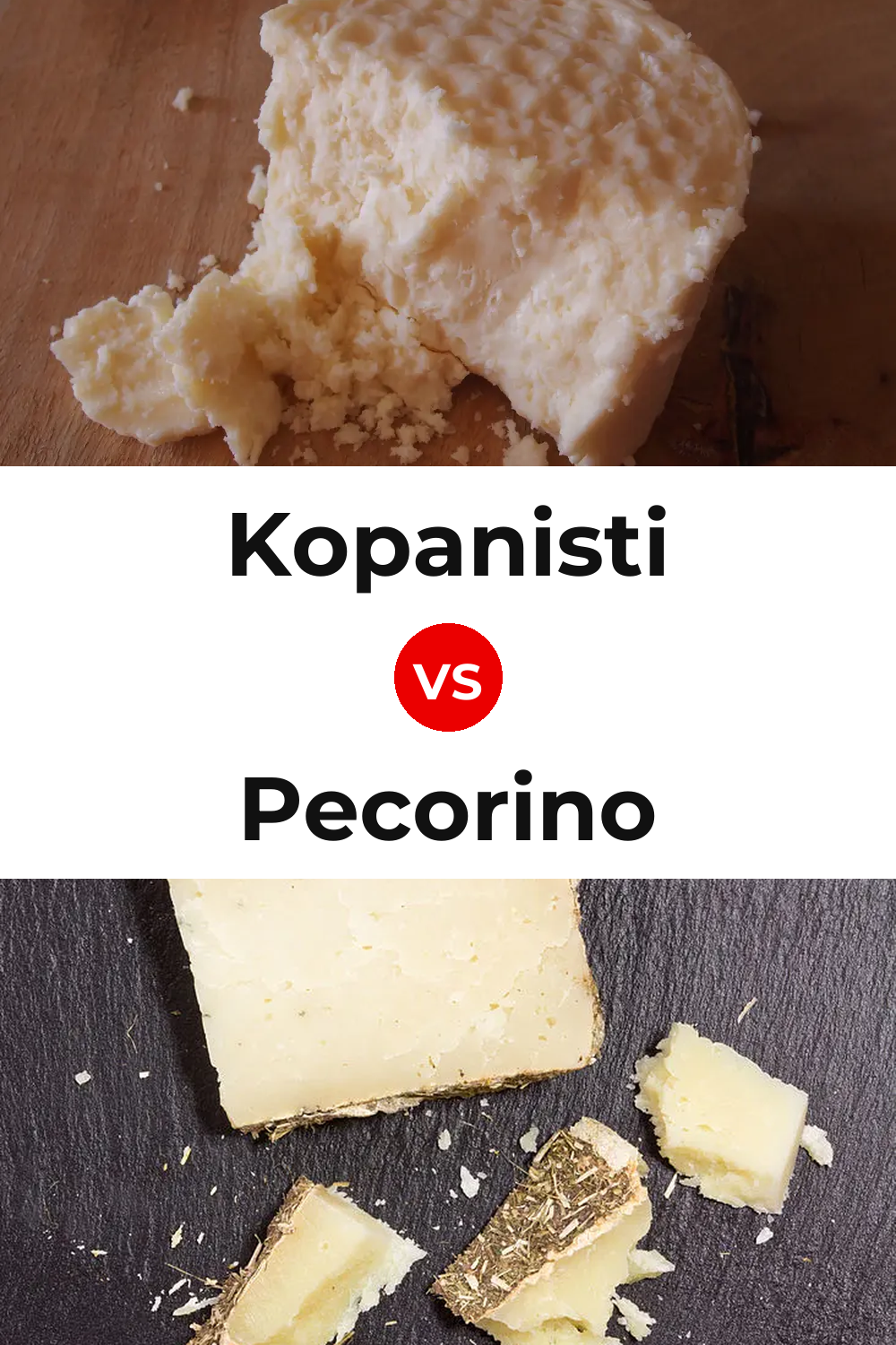 Kopanisti Cheese vs Pecorino Cheese Pinterest comparison