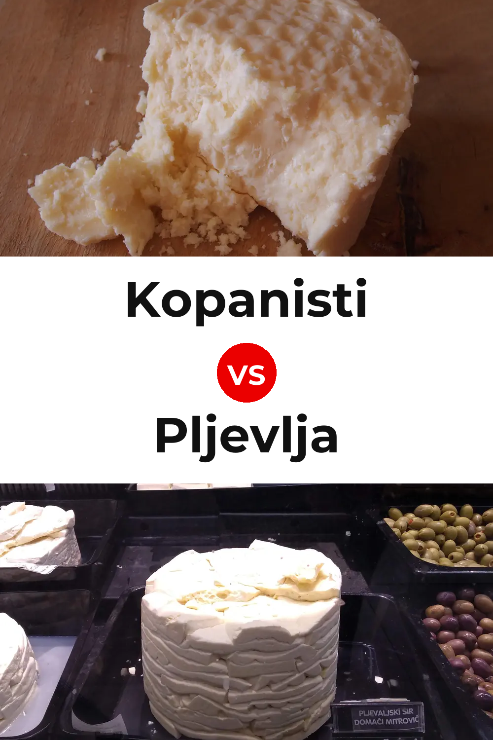 Kopanisti Cheese vs Pljevlja Cheese Pinterest comparison