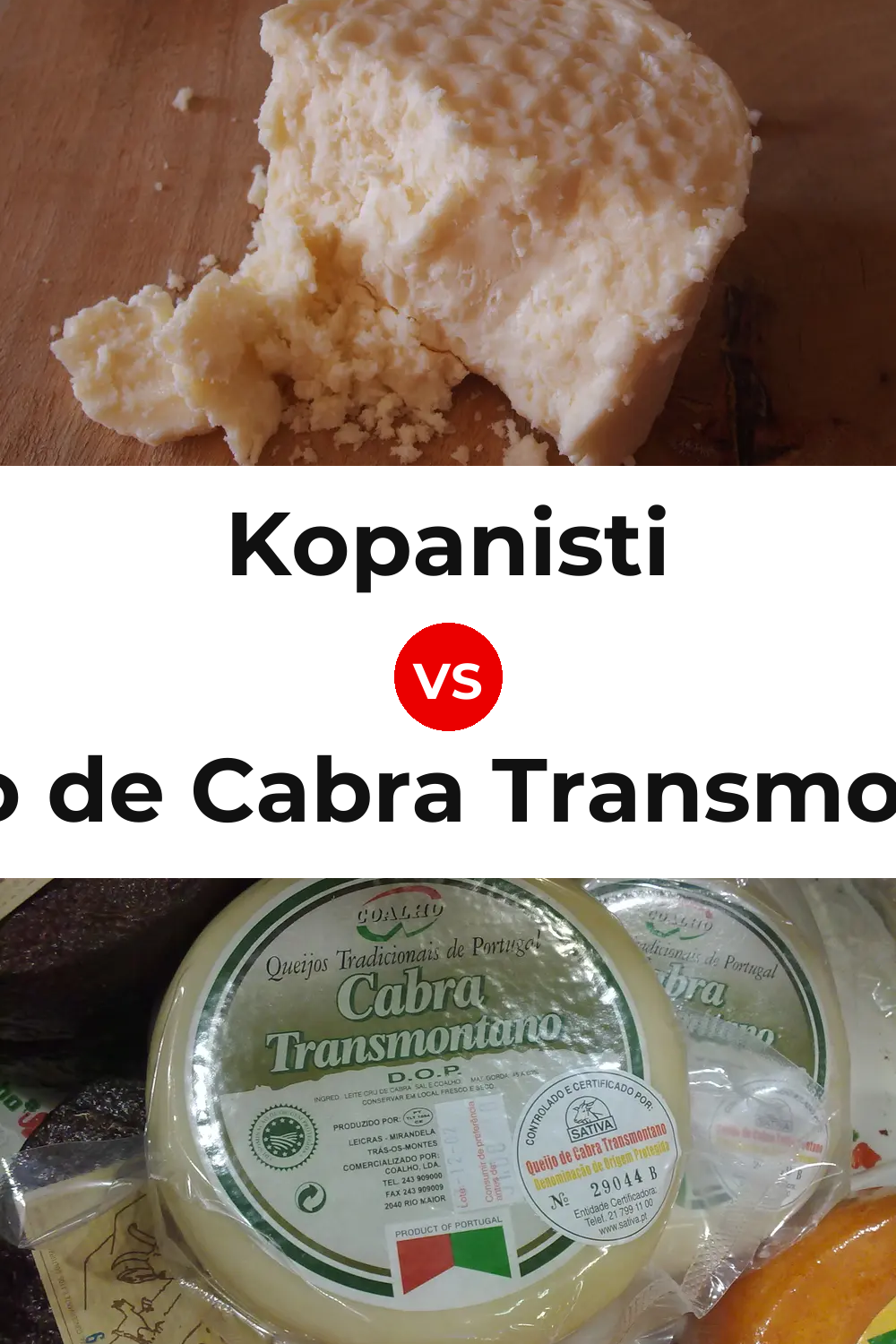Kopanisti Cheese vs Queijo de Cabra Transmontano Pinterest comparison