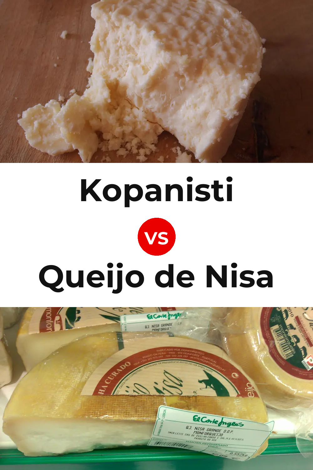 Kopanisti Cheese vs Queijo de Nisa Pinterest comparison