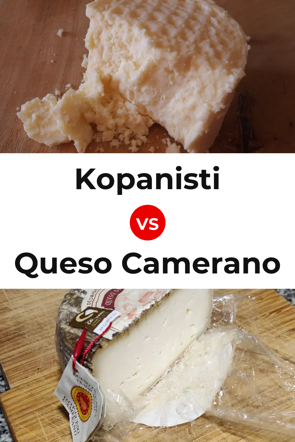 Kopanisti Cheese vs Queso Camerano Pinterest comparison