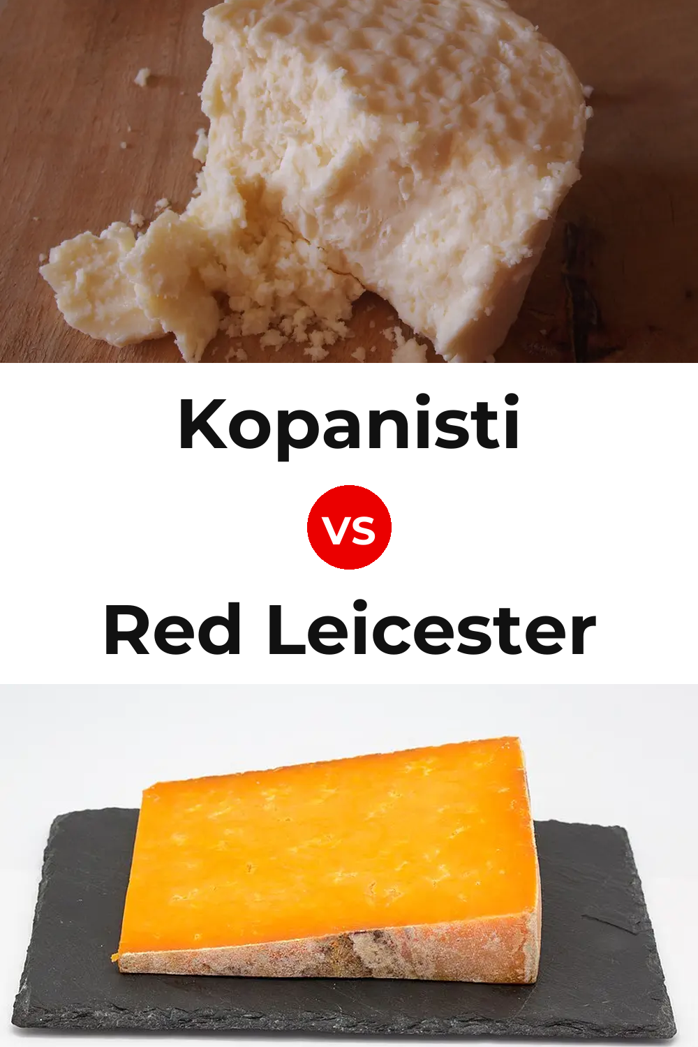 Kopanisti Cheese vs Red Leicester Cheese Pinterest comparison