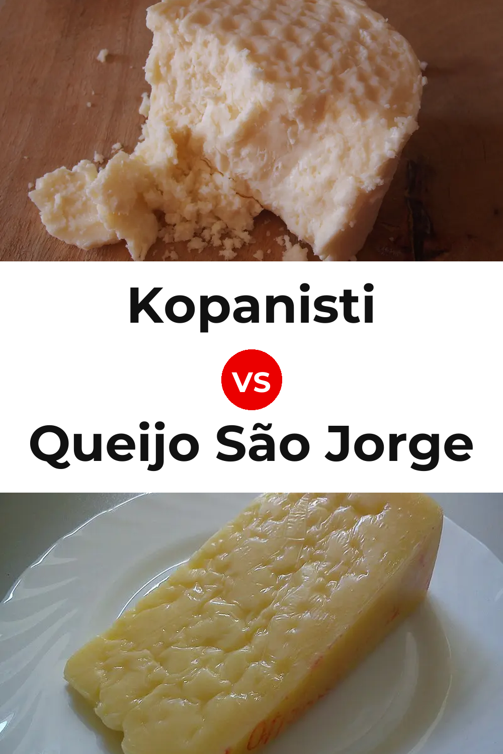 Kopanisti Cheese vs Queijo São Jorge Pinterest comparison