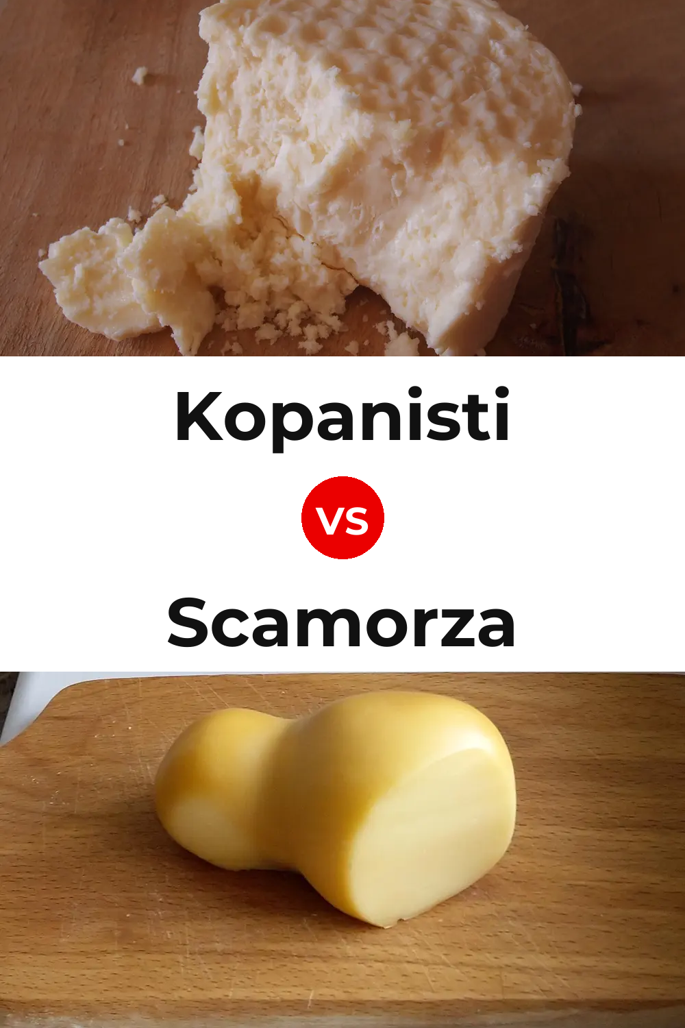 Kopanisti Cheese vs Scamorza Cheese Pinterest comparison