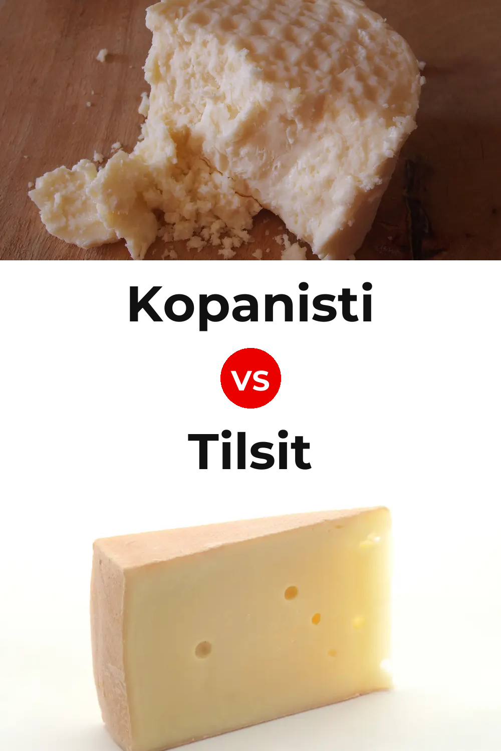 Kopanisti Cheese vs Tilsit Cheese Pinterest comparison