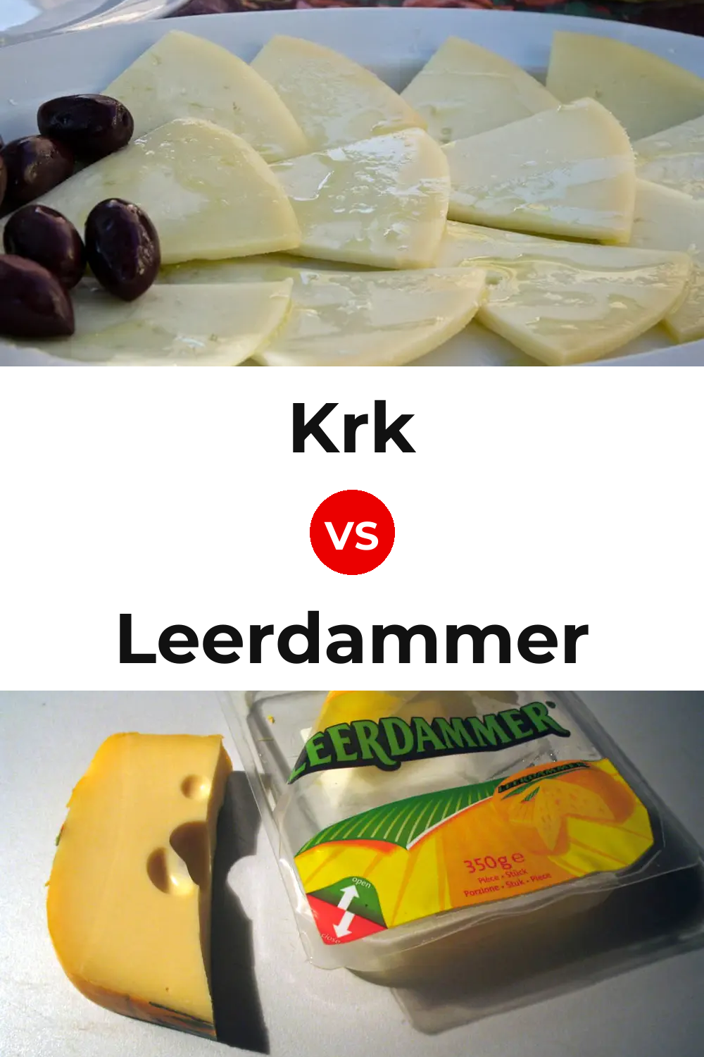 Krk Cheese vs Leerdammer Cheese Pinterest comparison
