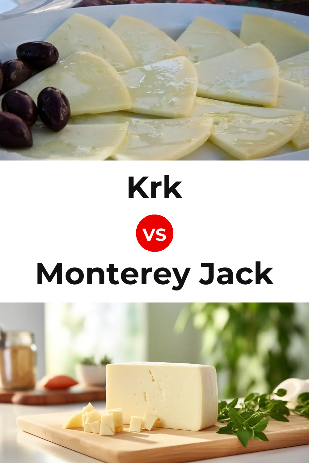 Krk Cheese vs Monterey Jack Cheese Pinterest comparison
