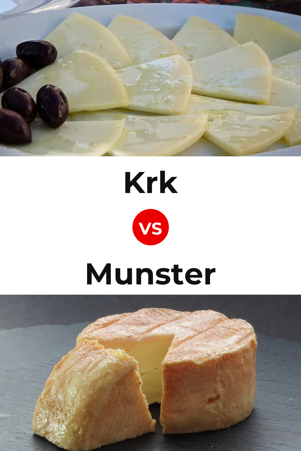 Krk Cheese vs Munster Cheese Pinterest comparison
