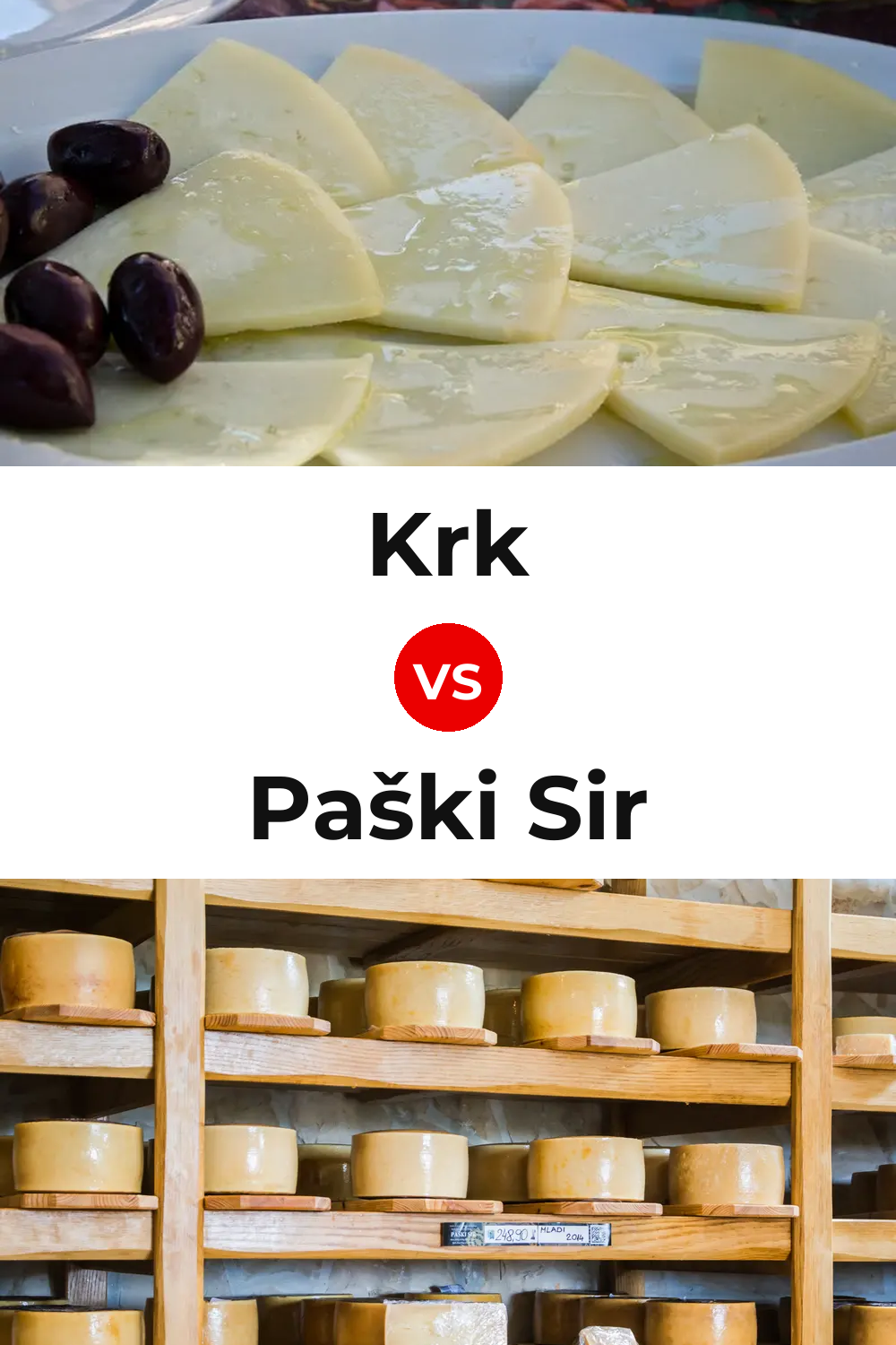 Krk Cheese vs Paški Sir Cheese Pinterest comparison