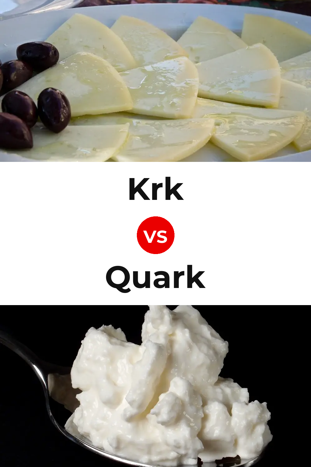 Krk Cheese vs Quark Cheese Pinterest comparison