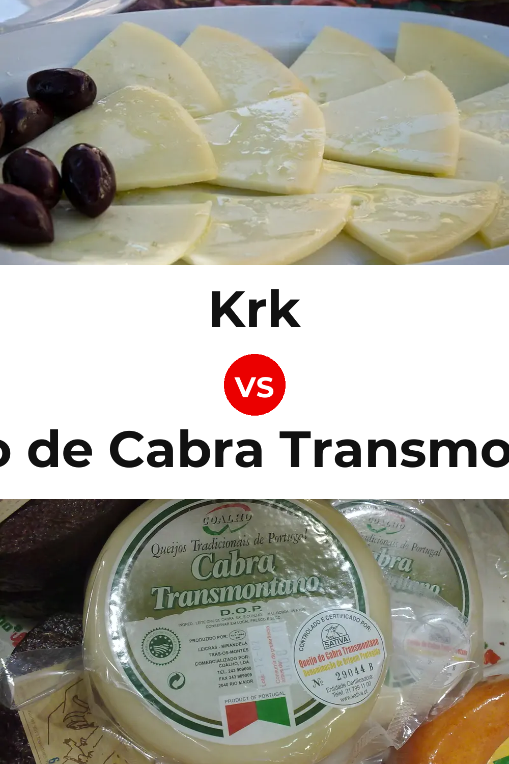 Krk Cheese vs Queijo de Cabra Transmontano Pinterest comparison