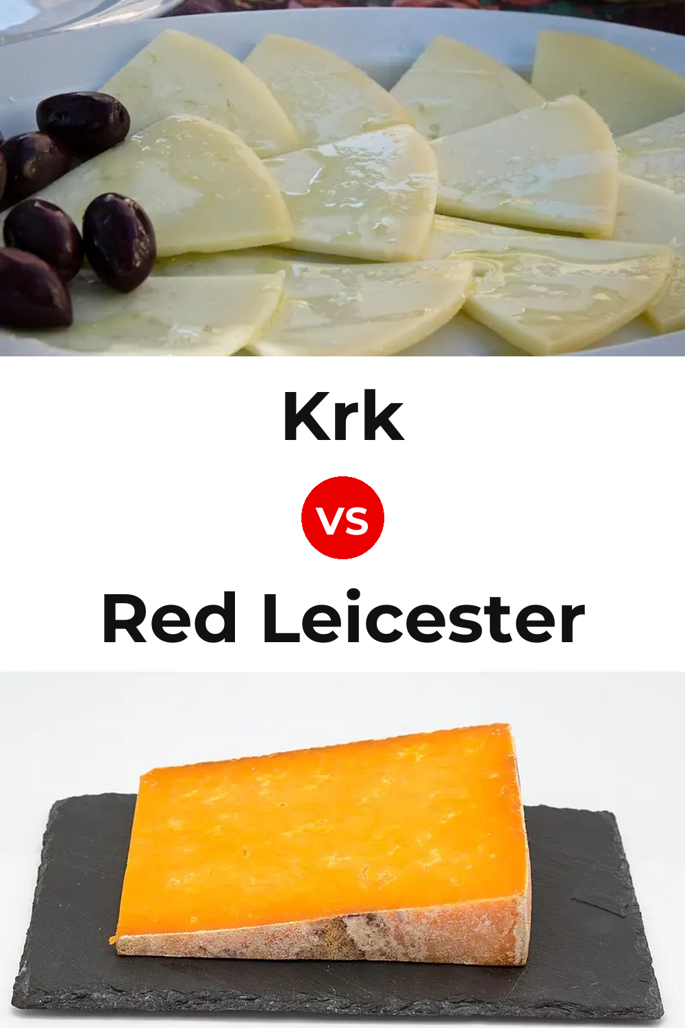 Krk Cheese vs Red Leicester Cheese Pinterest comparison