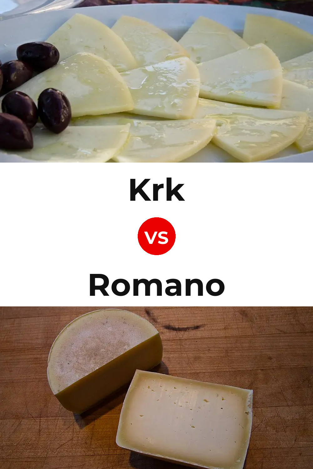 Krk Cheese vs Romano Cheese Pinterest comparison