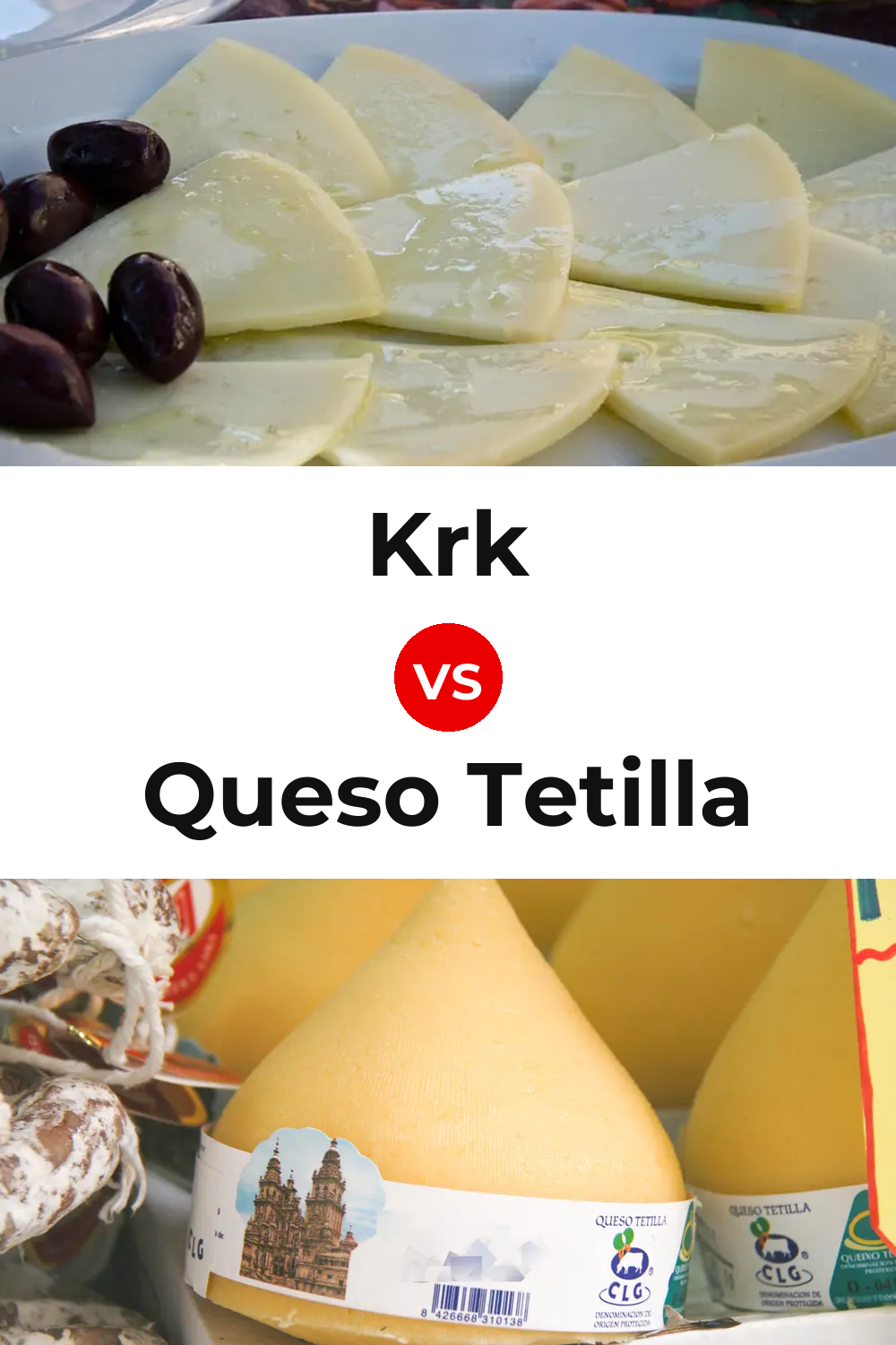 Krk Cheese vs Queso Tetilla Pinterest comparison
