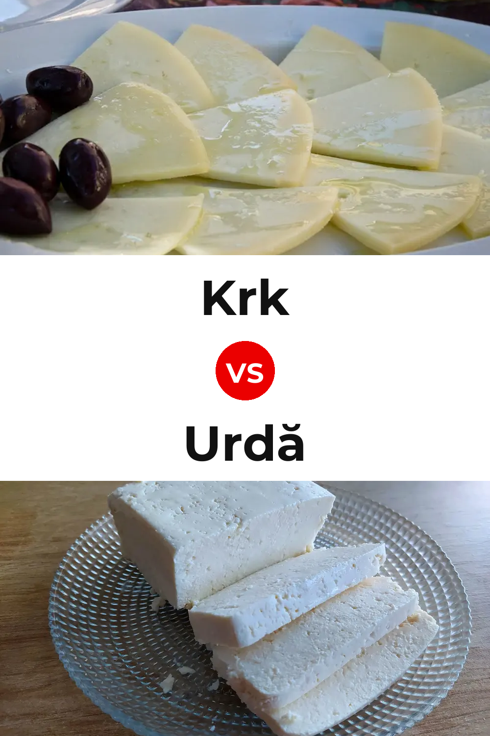 Krk Cheese vs Urdă Cheese Pinterest comparison