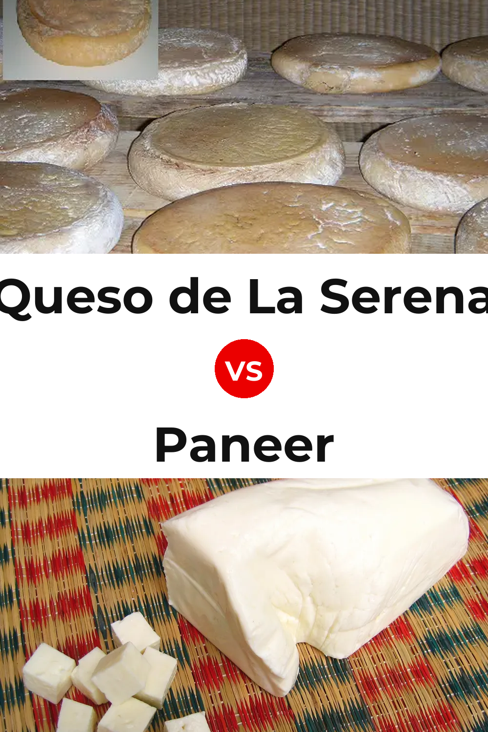 Queso de La Serena vs Paneer Cheese Pinterest comparison