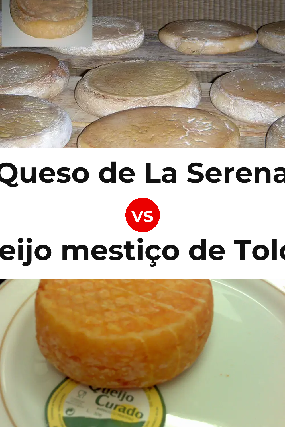 Queso de La Serena vs Queijo mestiço de Tolosa Pinterest comparison
