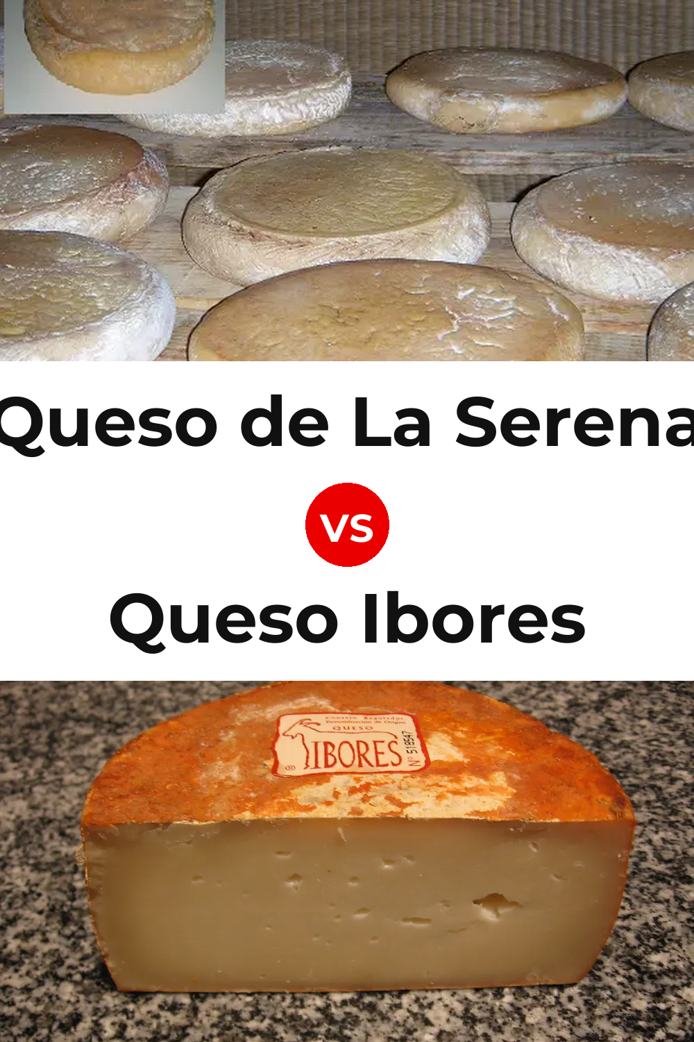 Queso de La Serena vs Queso Ibores Pinterest comparison