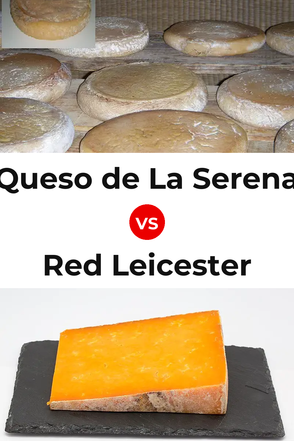 Queso de La Serena vs Red Leicester Cheese Pinterest comparison