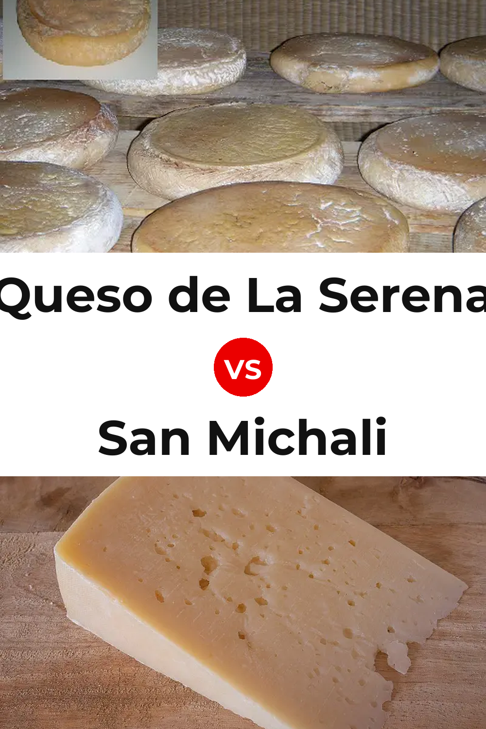 Queso de La Serena vs San Michali Cheese Pinterest comparison