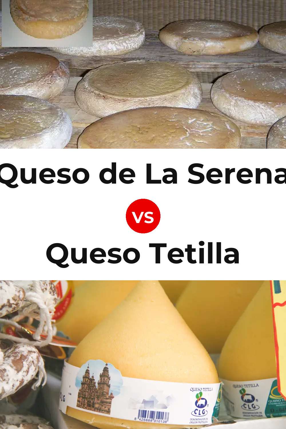 Queso de La Serena vs Queso Tetilla Pinterest comparison