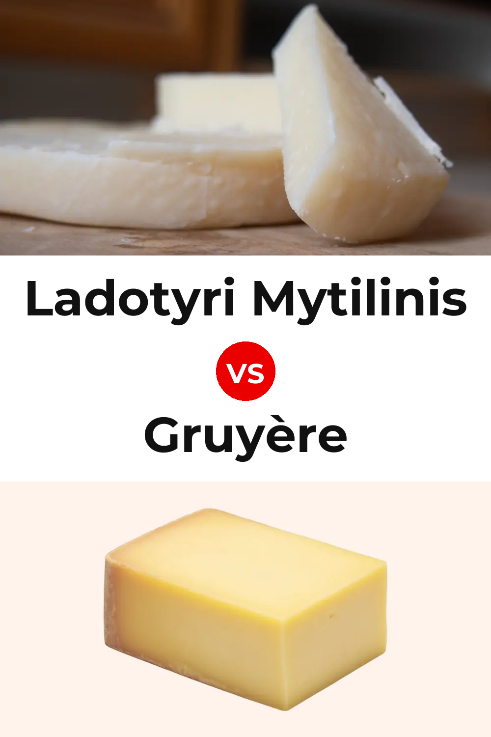 Ladotyri Mytilinis Cheese vs Gruyère Cheese Pinterest comparison
