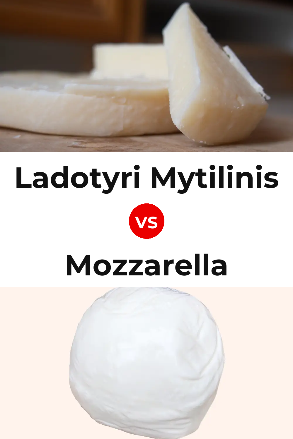 Ladotyri Mytilinis Cheese vs Mozzarella Cheese Pinterest comparison