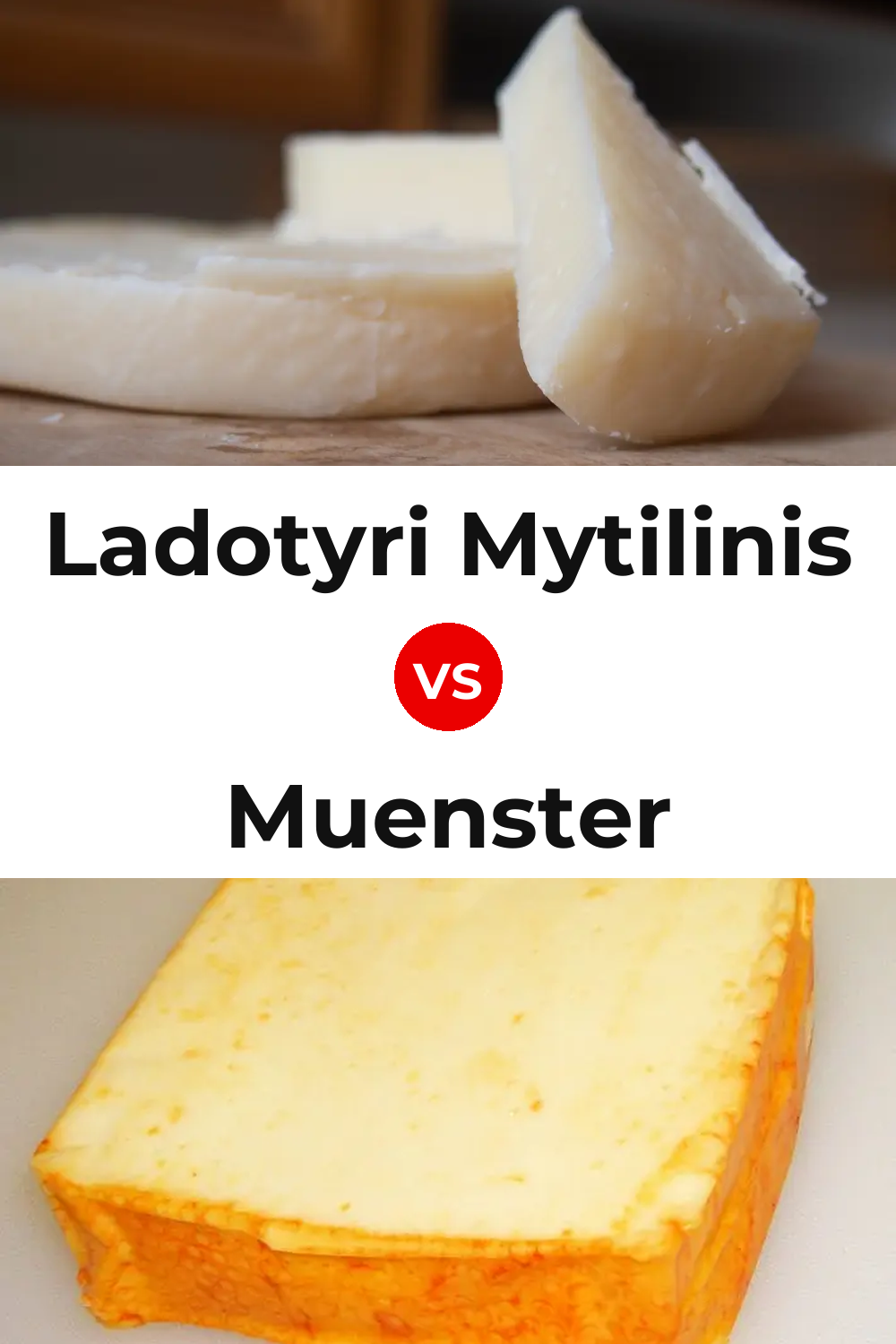 Ladotyri Mytilinis Cheese vs Muenster Cheese Pinterest comparison