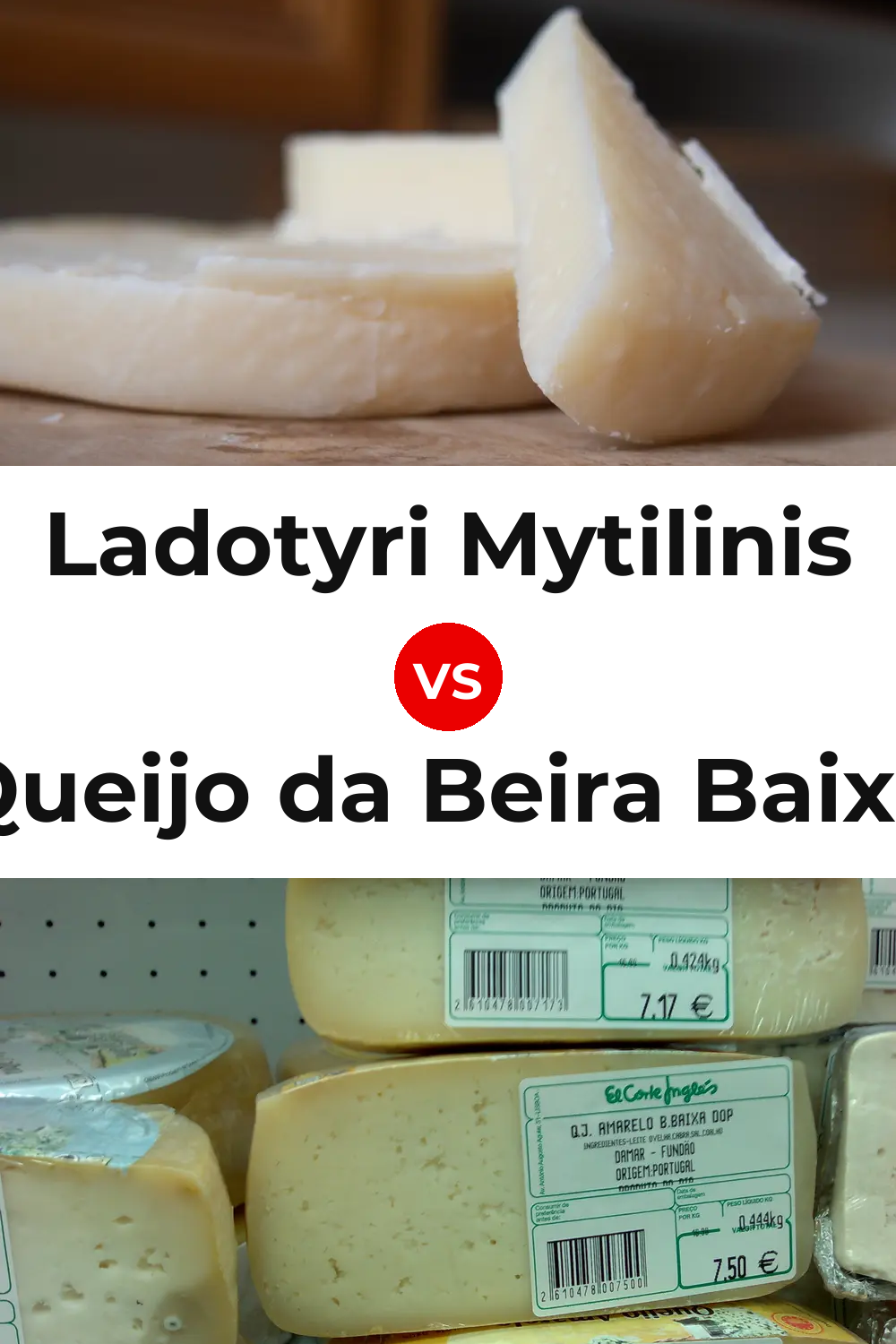 Ladotyri Mytilinis Cheese vs Queijo da Beira Baixa Pinterest comparison