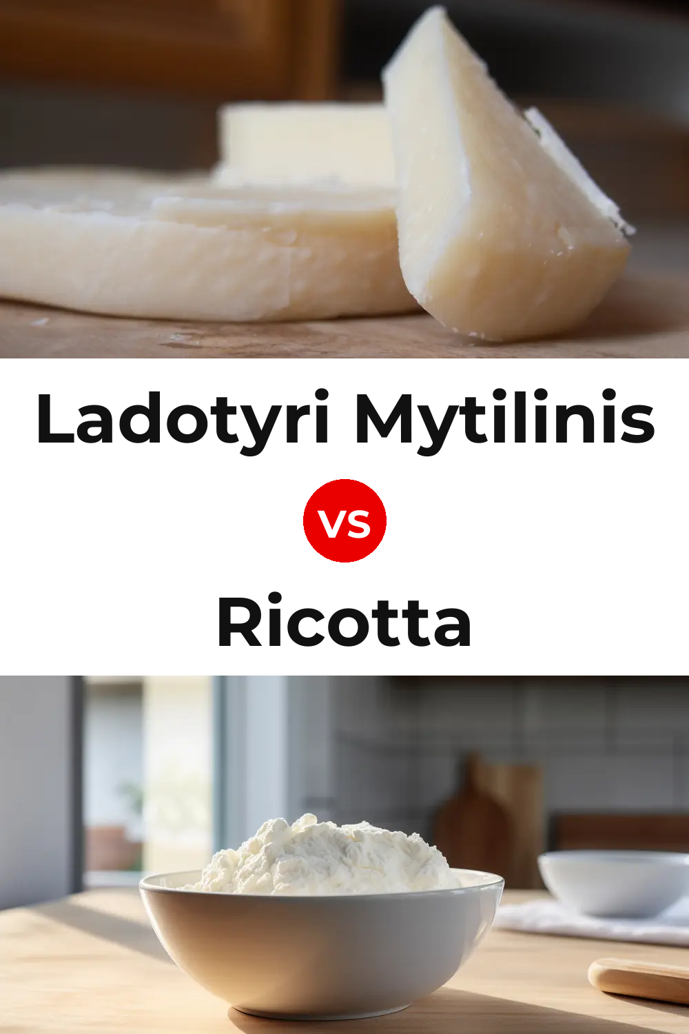 Ladotyri Mytilinis Cheese vs Ricotta Cheese Pinterest comparison