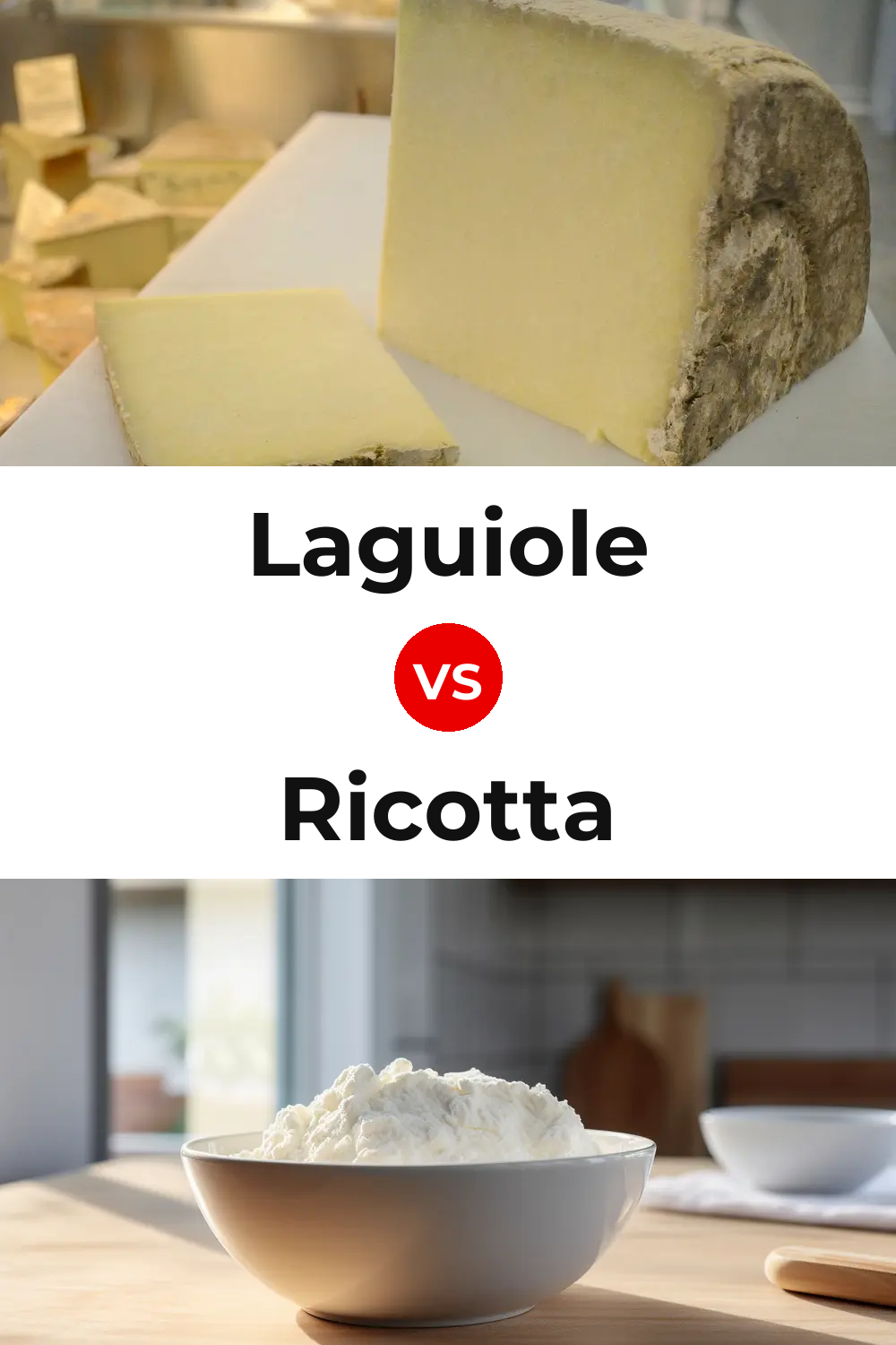 Laguiole Cheese vs Ricotta Cheese Pinterest comparison