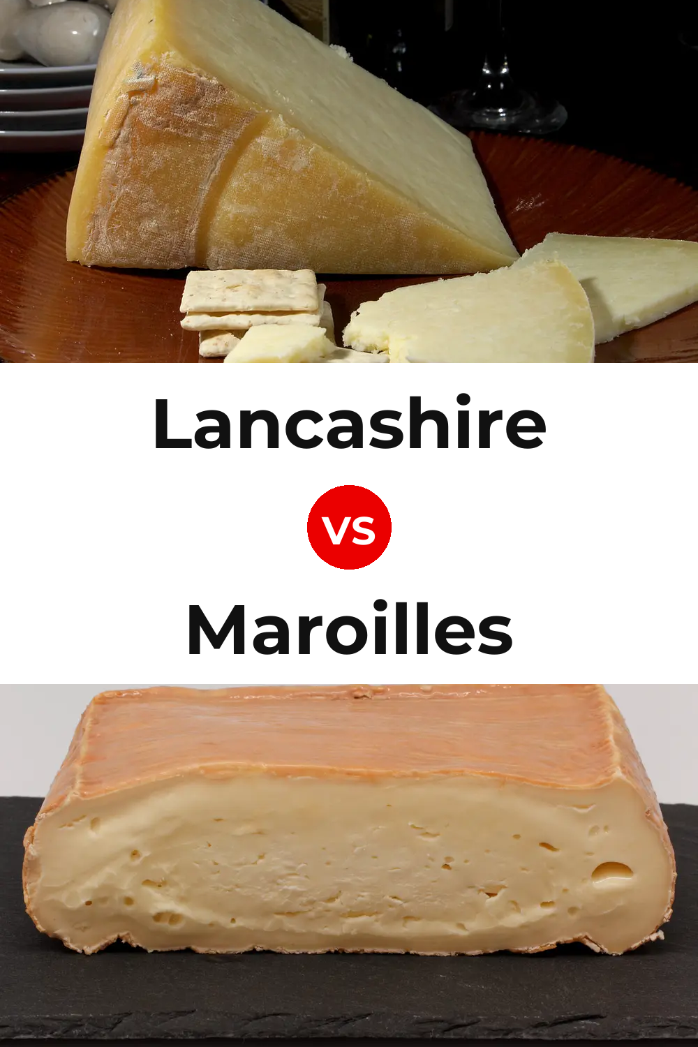 Lancashire Cheese vs Maroilles Cheese Pinterest comparison
