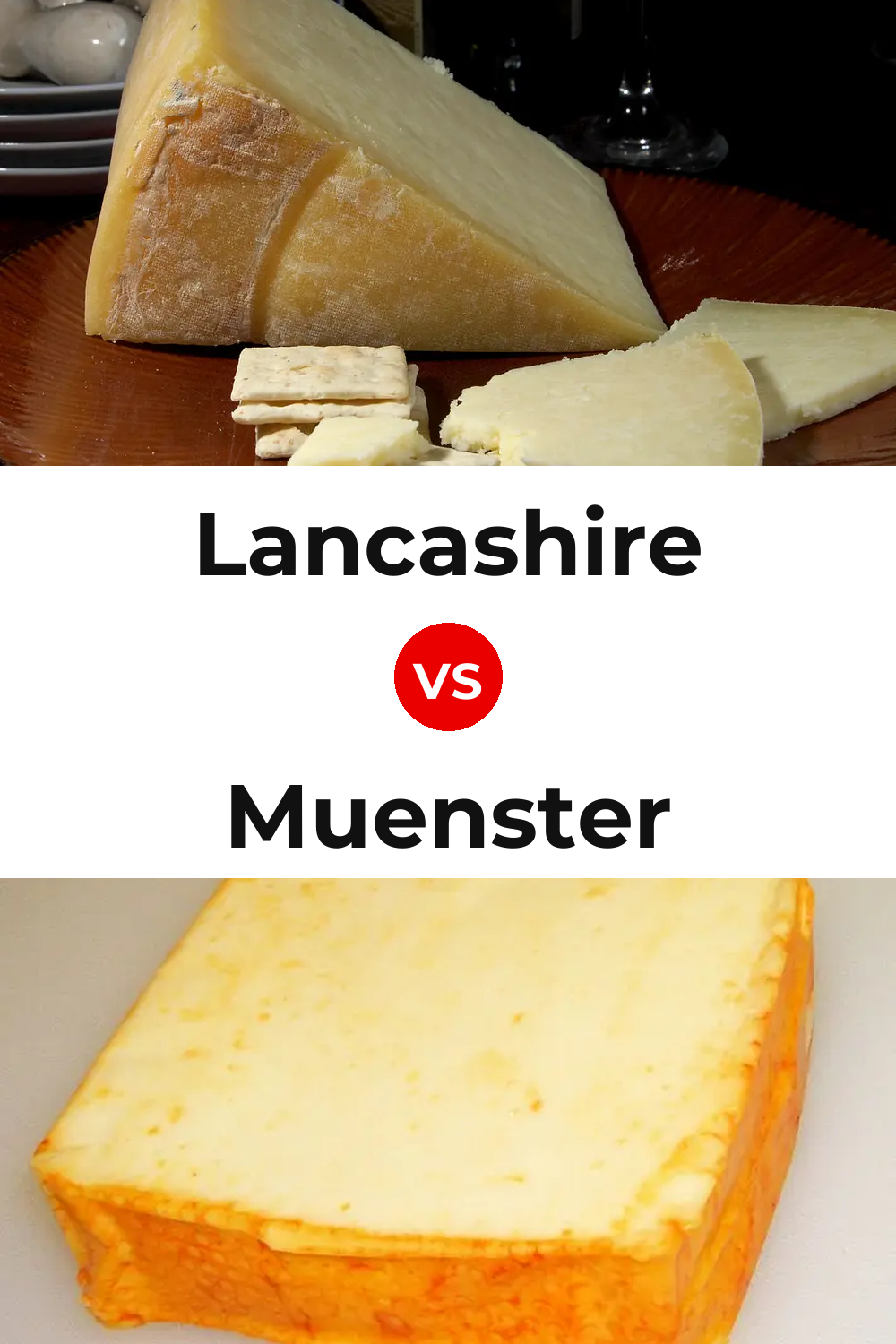 Lancashire Cheese vs Muenster Cheese Pinterest comparison