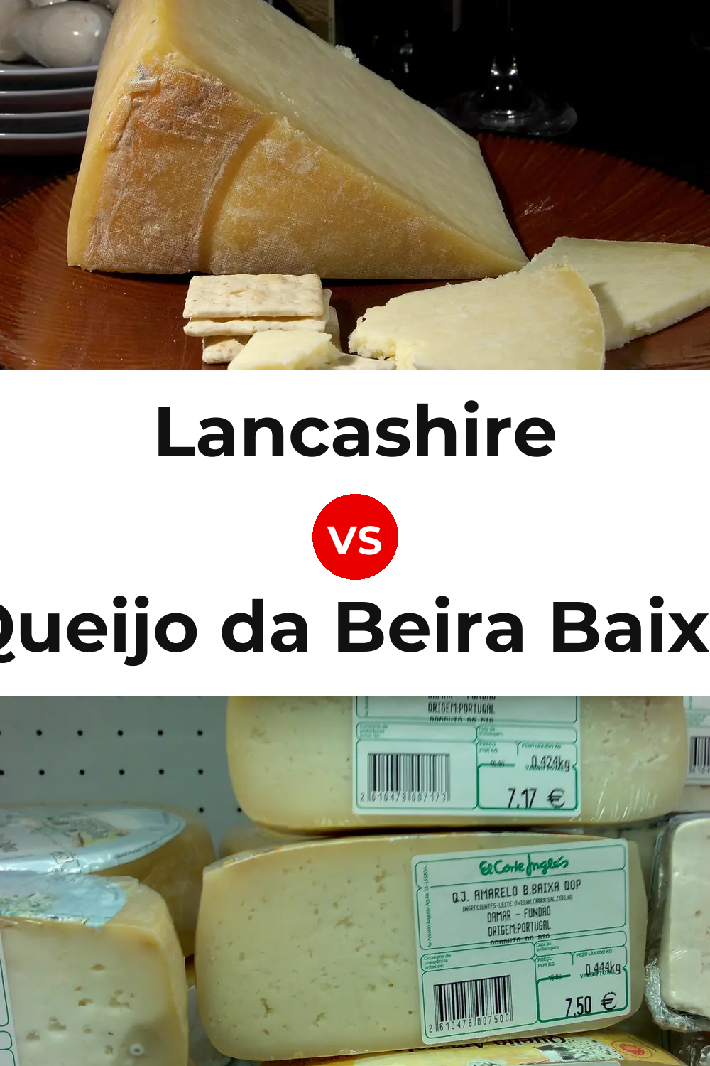 Lancashire Cheese vs Queijo da Beira Baixa Pinterest comparison