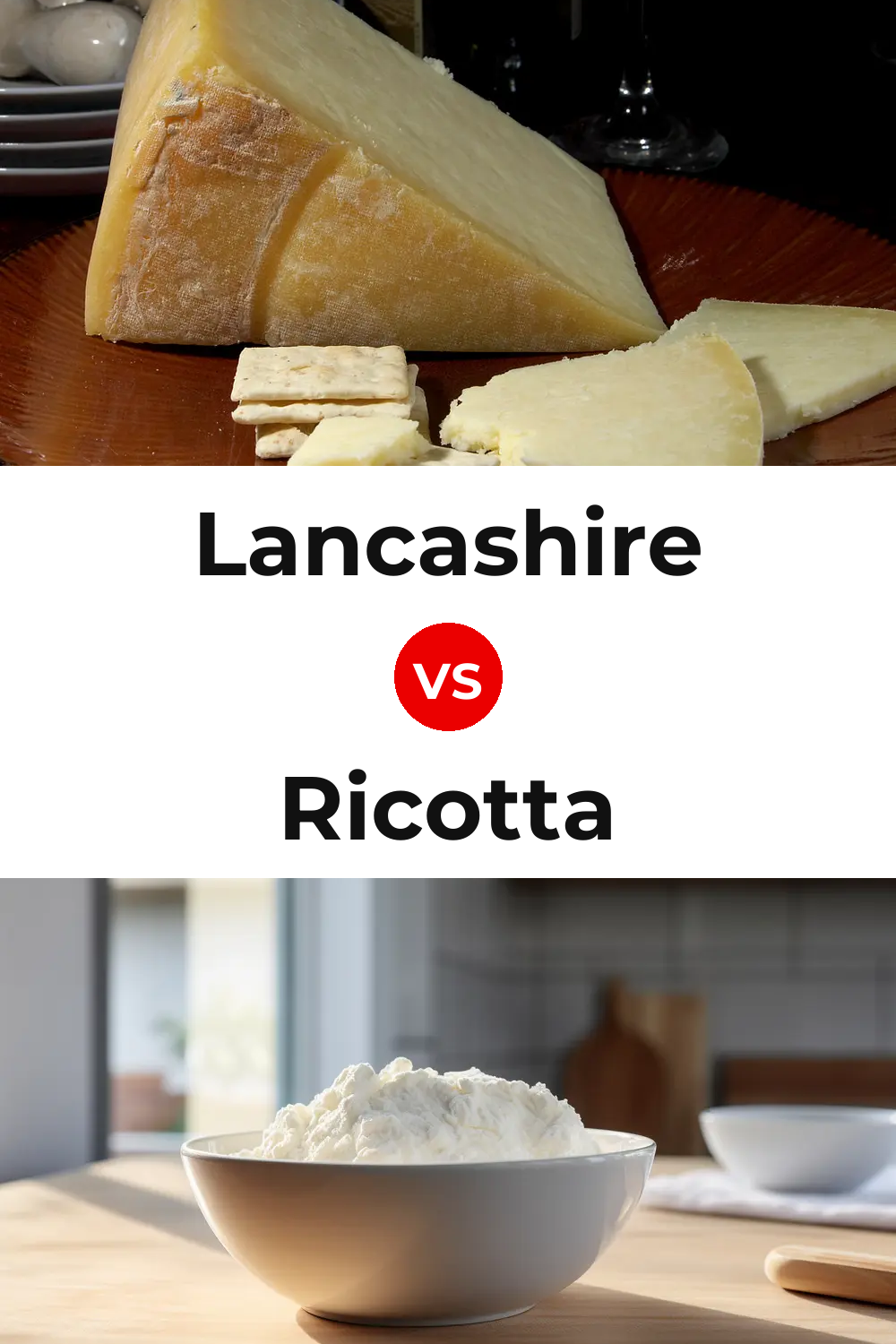Lancashire Cheese vs Ricotta Cheese Pinterest comparison