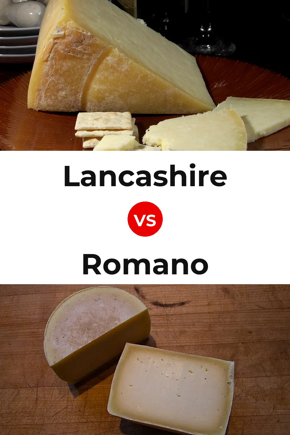 Lancashire Cheese vs Romano Cheese Pinterest comparison