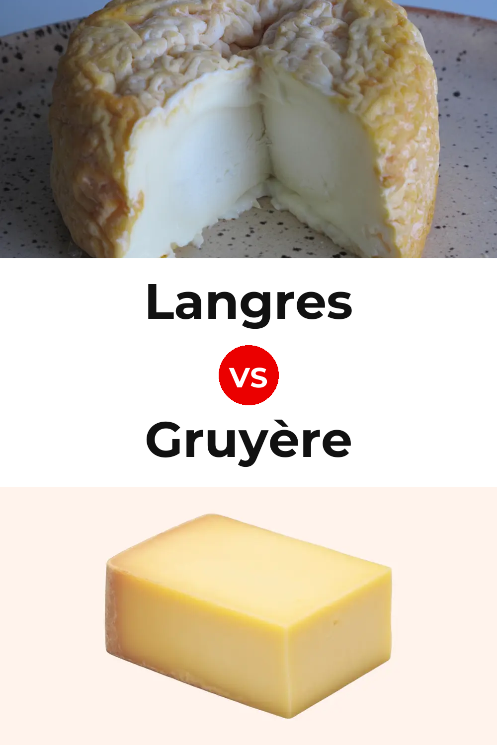 Langres Cheese vs Gruyère Cheese Pinterest comparison