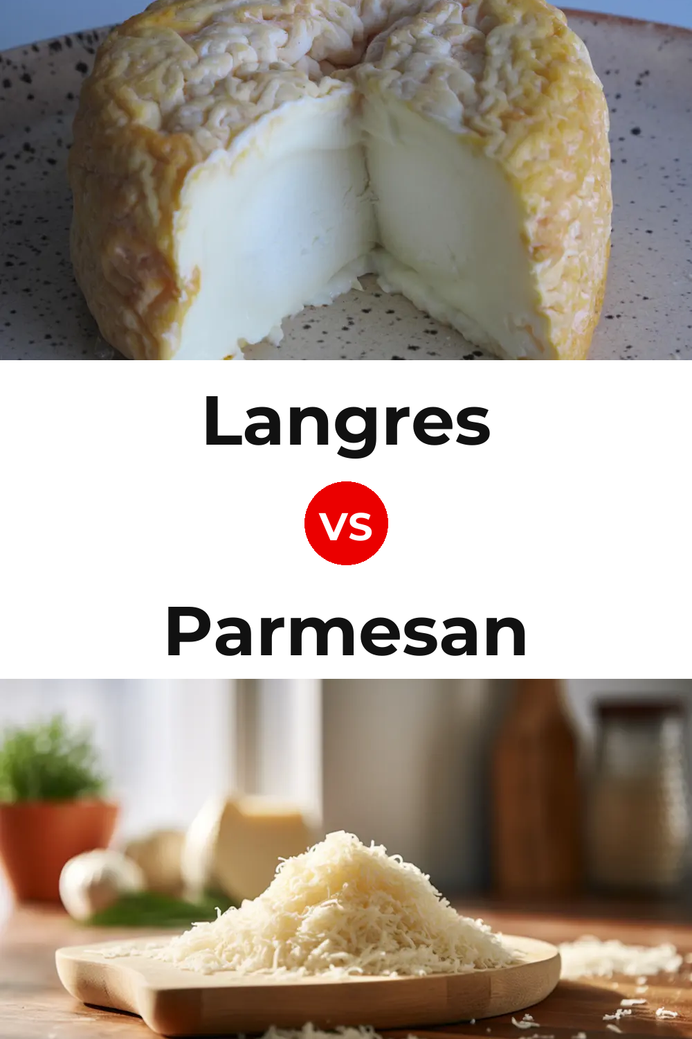 Langres Cheese vs Parmesan Cheese Pinterest comparison