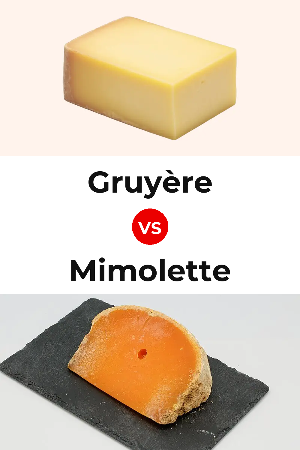 Gruyère Cheese vs Mimolette Cheese Pinterest comparison
