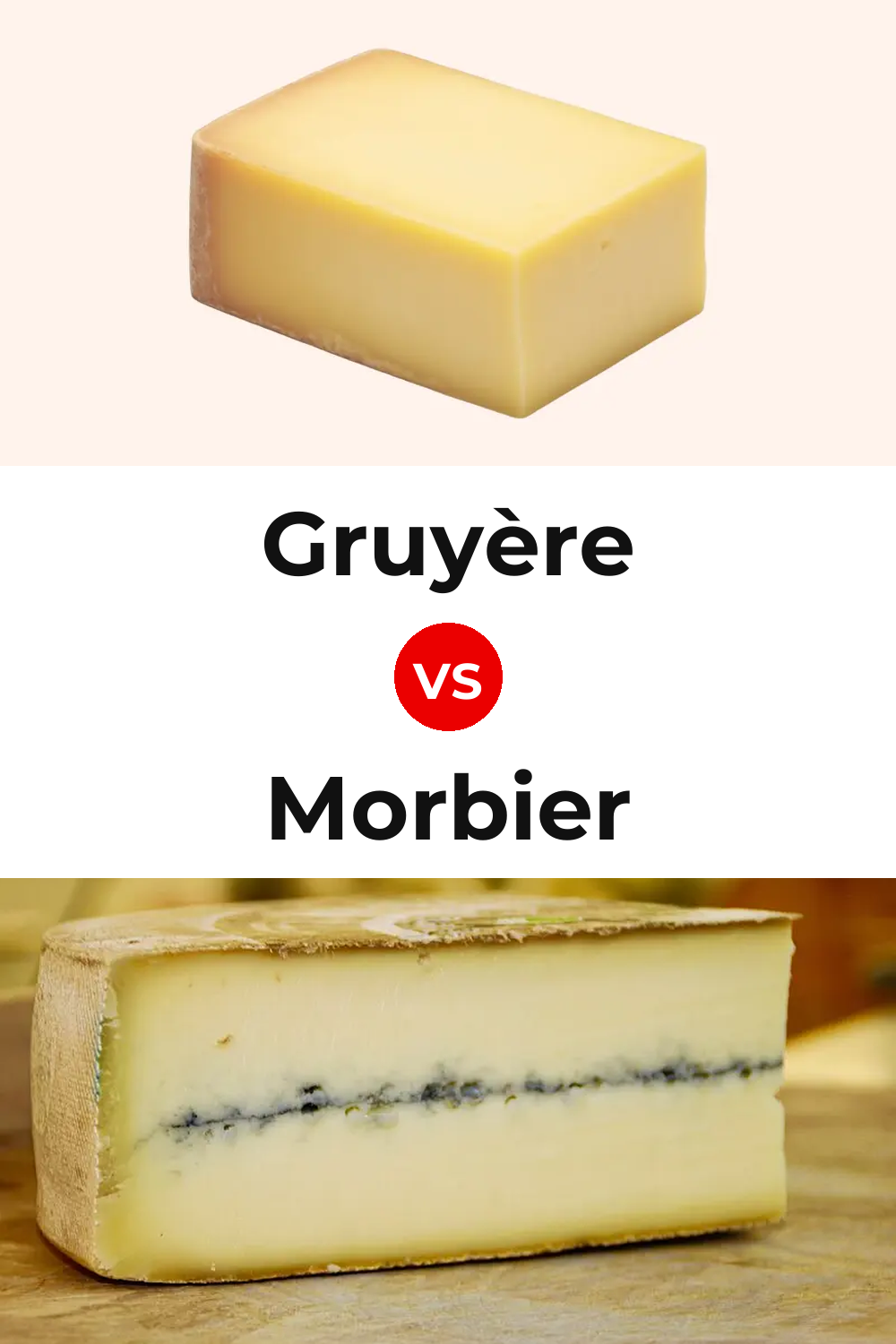 Gruyère Cheese vs Morbier Cheese Pinterest comparison