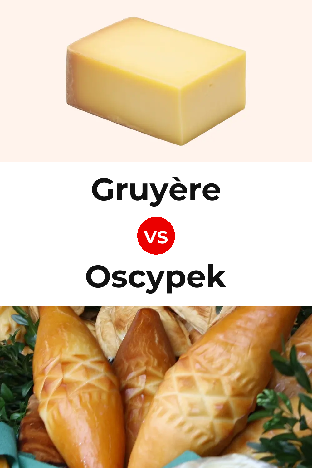 Gruyère Cheese vs Oscypek Cheese Pinterest comparison