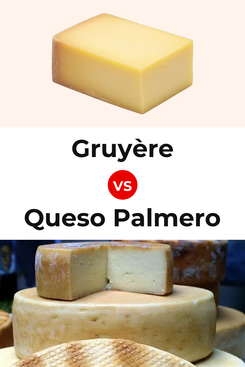Gruyère Cheese vs Queso Palmero Pinterest comparison