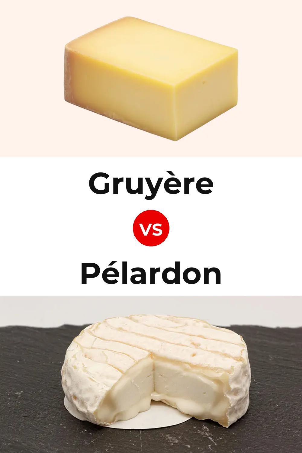 Gruyère Cheese vs Pélardon Cheese Pinterest comparison