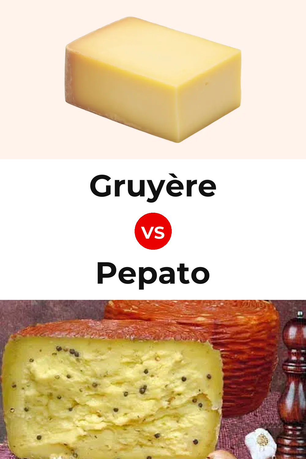 Gruyère Cheese vs Pepato Cheese Pinterest comparison
